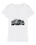 Trucking is my life Tricou mânecă scurtă guler V Damă Evoker