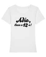 Adio, clasa a 12-a! Tricou de pus in rama. Tricou mânecă scurtă guler larg fitted Damă Expresser