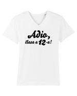 Adio, clasa a 12-a! Tricou de pus in rama. Tricou mânecă scurtă guler V Bărbat Presenter