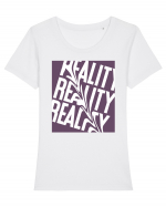 reality2 Tricou mânecă scurtă guler larg fitted Damă Expresser