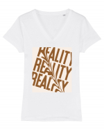 reality4 Tricou mânecă scurtă guler V Damă Evoker