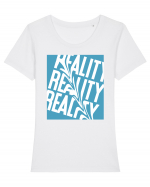 reality5 Tricou mânecă scurtă guler larg fitted Damă Expresser