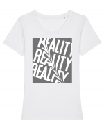 reality9 Tricou mânecă scurtă guler larg fitted Damă Expresser