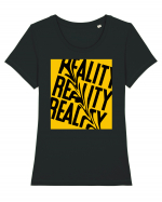 reality12 Tricou mânecă scurtă guler larg fitted Damă Expresser