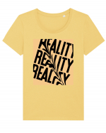 reality15 Tricou mânecă scurtă guler larg fitted Damă Expresser