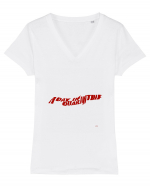 a day in quarantine red Tricou mânecă scurtă guler V Damă Evoker