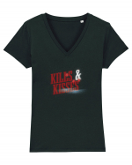 Kills & Kisses Tricou mânecă scurtă guler V Damă Evoker