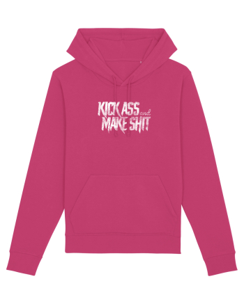 Kick Ass & Make Shit (white) Raspberry