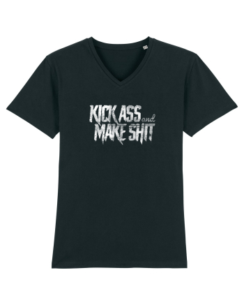 Kick Ass & Make Shit (white) Black