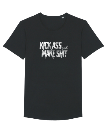 Kick Ass & Make Shit (white) Black