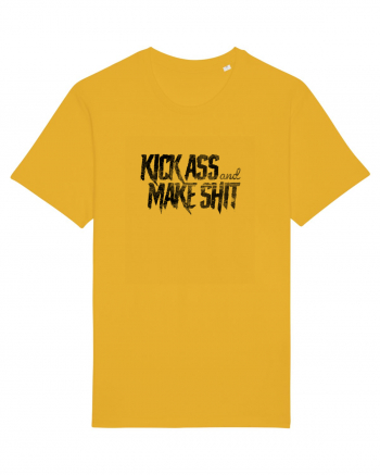 Kick Ass & Make Shit (black) Spectra Yellow