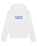 It all started with Facebook (black) Hanorac Unisex Drummer