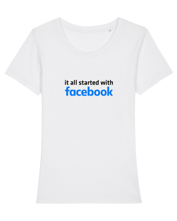 It all started with Facebook (black) White