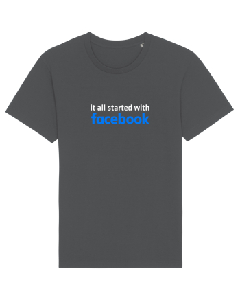 It all started with Facebook (white) Anthracite