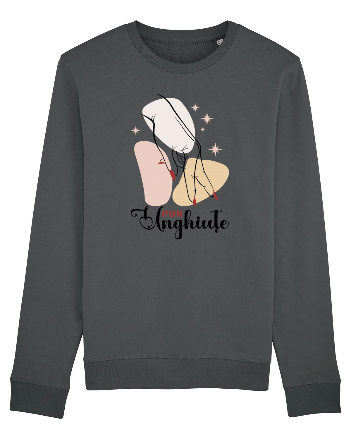 Bluză mânecă lungă Unisex Rise Anthracite