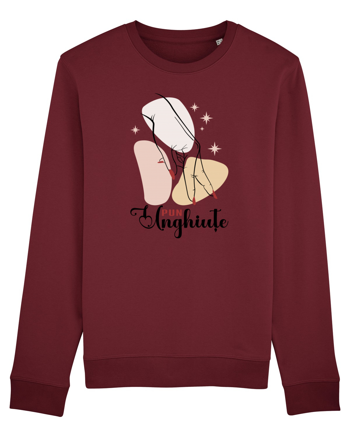Bluză mânecă lungă Unisex Rise Burgundy