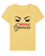 Pun genuțe Tricou mânecă scurtă guler larg fitted Damă Expresser