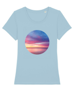 Sunset Tricou mânecă scurtă guler larg fitted Damă Expresser