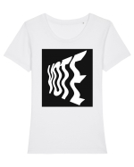 vote 107 Tricou mânecă scurtă guler larg fitted Damă Expresser