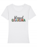 Blessed Grandma Tricou mânecă scurtă guler larg fitted Damă Expresser