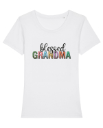 Blessed Grandma Tricou mânecă scurtă guler larg fitted Damă Expresser