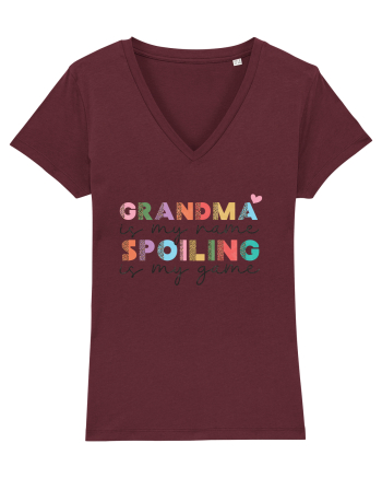 Grandma is my name Spoiling is my game Burgundy