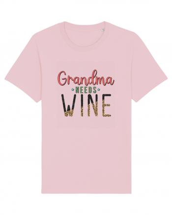 Grandma needs wine Cotton Pink