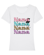 Nana Tricou mânecă scurtă guler larg fitted Damă Expresser