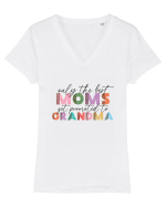 Only the Best Moms get promoted to Grandma Tricou mânecă scurtă guler V Damă Evoker