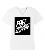 free shipping 224 Tricou mânecă scurtă guler V Bărbat Presenter