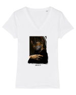 ANXIETY Tricou mânecă scurtă guler V Damă Evoker