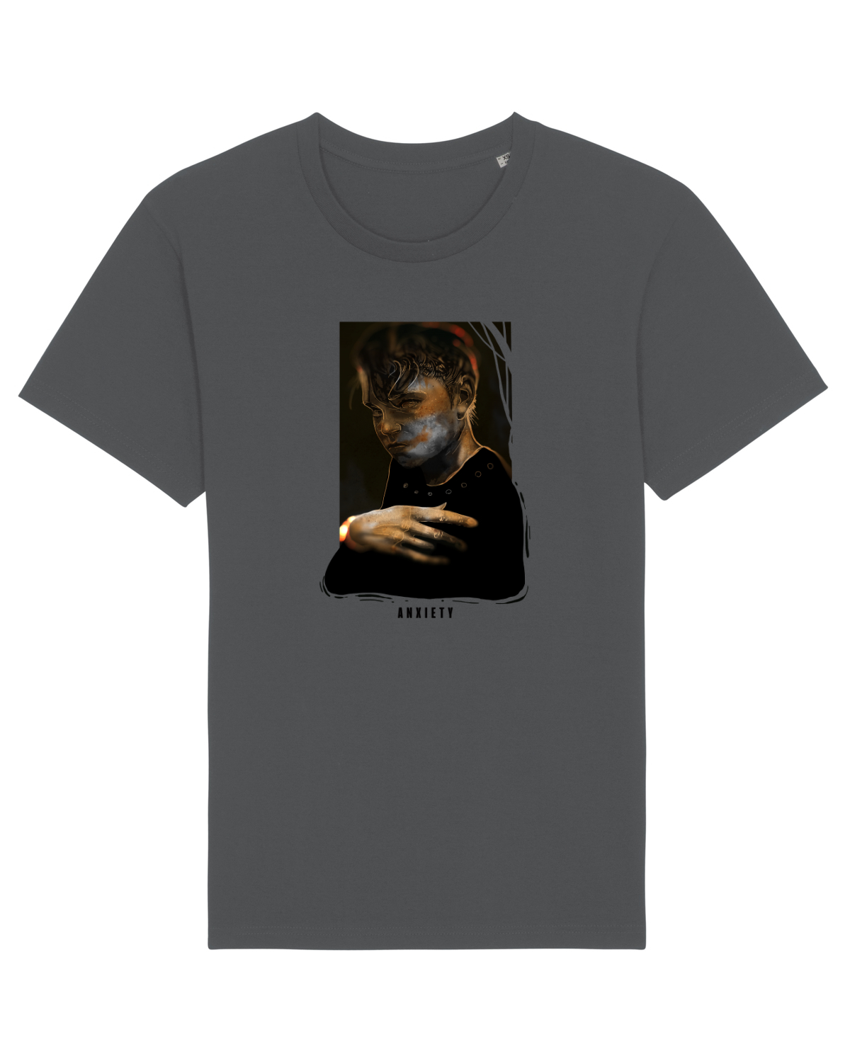 Tricou mânecă scurtă Unisex Rocker Anthracite