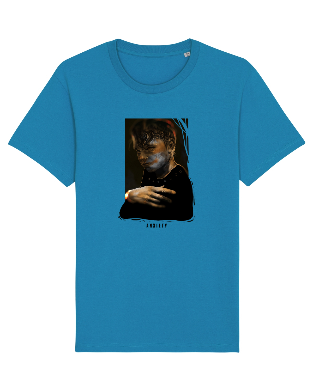 Tricou mânecă scurtă Unisex Rocker Azur