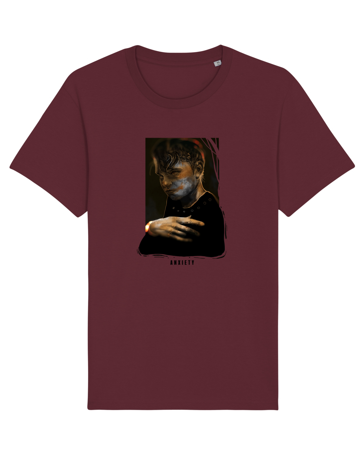 Tricou mânecă scurtă Unisex Rocker Burgundy