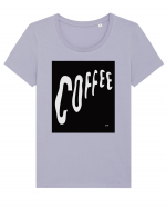 coffee 248 Tricou mânecă scurtă guler larg fitted Damă Expresser