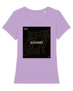 work from home 328 Tricou mânecă scurtă guler larg fitted Damă Expresser