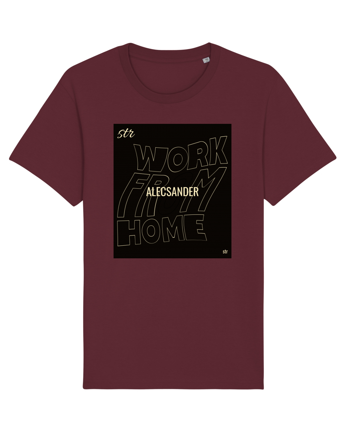 Tricou mânecă scurtă Unisex Rocker Burgundy