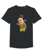 Hooligan pig Tricou mânecă scurtă guler larg Bărbat Skater