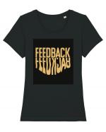 feedback 135 Tricou mânecă scurtă guler larg fitted Damă Expresser