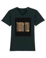 thank you 163 Tricou mânecă scurtă guler V Bărbat Presenter