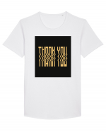 thank you 163 Tricou mânecă scurtă guler larg Bărbat Skater