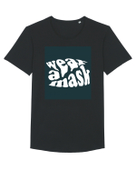 wear a mask 196 Tricou mânecă scurtă guler larg Bărbat Skater