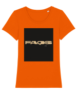 faqs 293 Tricou mânecă scurtă guler larg fitted Damă Expresser