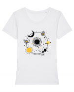 Be a seeker of everyday magic Tricou mânecă scurtă guler larg fitted Damă Expresser