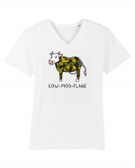 Cow-moo-flage Tricou mânecă scurtă guler V Bărbat Presenter