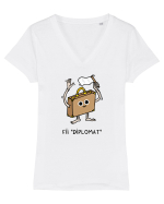 Fii diplomat Tricou mânecă scurtă guler V Damă Evoker