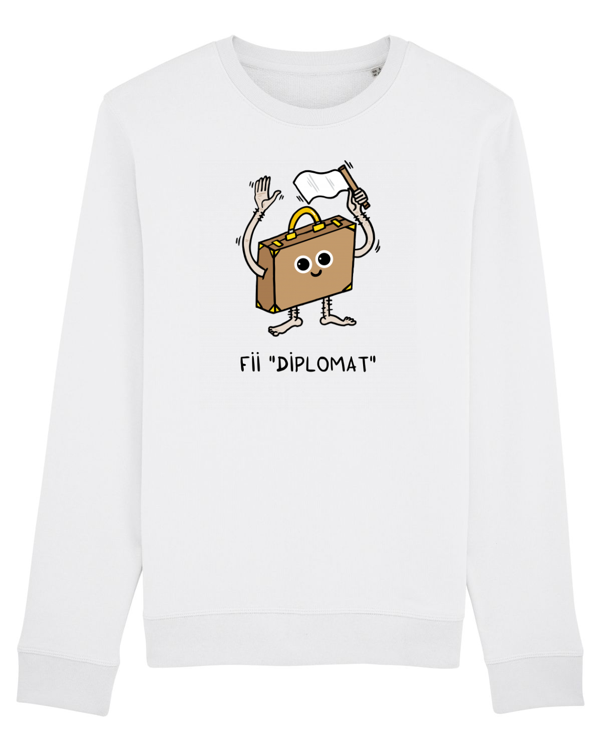 Bluză mânecă lungă Unisex Rise White