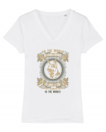 GERMAN SHEPHERD Tricou mânecă scurtă guler V Damă Evoker