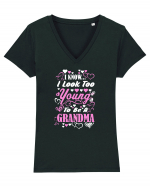 GRANDMA Tricou mânecă scurtă guler V Damă Evoker