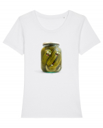 Pickle 09 Tricou mânecă scurtă guler larg fitted Damă Expresser